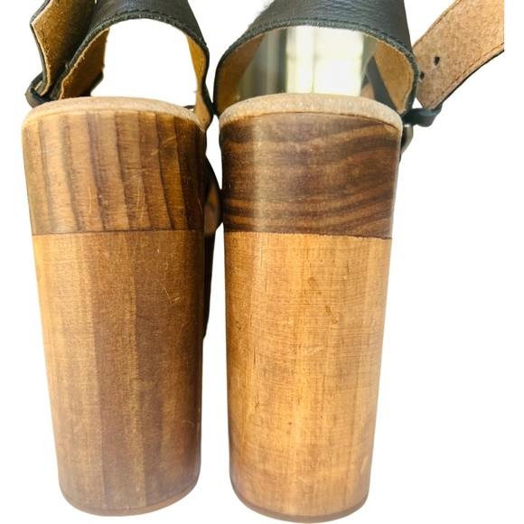 FREE PEOPLE Wooden Platform Clog Sandal in Black Size 37 - Picture 5 of 7